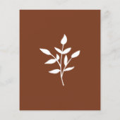 バジェットテラコッタボタニカル結婚式招待状 (裏面)