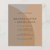 バジェットテラコッタボホアーチ結婚式招待状 (正面)