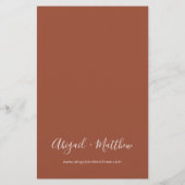 バジェットテラコッタボホシンプル結婚式招待状 (裏面)