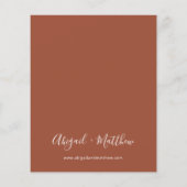 バジェットテラコッタボホシンプル結婚式招待状 (裏面)