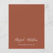 バジェットテラコッタボホシンプル結婚式招待状F チラシ (裏面)