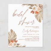 バジェットテラコッタボホパンパスグラスブライダルシャワー チラシ (正面)