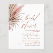 バジェットテラコッタボホパンパスグラスブライダルシャワー チラシ (正面)