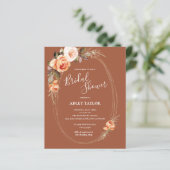 バジェットテラコッタボホフローラブライダルシャワー招待状 (スタンド正面)