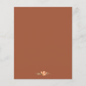 バジェットテラコッタボホフローラブライダルシャワー招待状 (裏面)