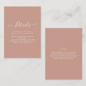 バジェットテラコッタモノクロ結婚ズ エンクロージャーカード (正面/裏面)