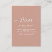 バジェットテラコッタモノクロ結婚ズ エンクロージャーカード (正面)