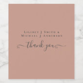 バジェットテラコッタモノクロ結婚ズ ワインラベル (シングルラベル)