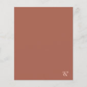 バジェットテラコッタモノグラム結婚式招待状 チラシ (裏面)