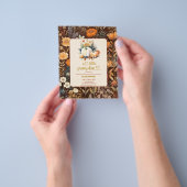 バジェットテラコッタリトルカボチャ秋ベビーシャワー チラシ (手)