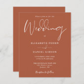 バジェットテラコッタ結婚式招待状 (正面/裏面)