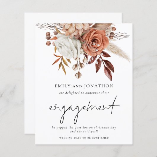 バジェットテラコッタ花模様婚約発表 (正面/裏面)