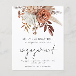 バジェットテラコッタ花模様婚約発表