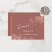 バジェットテラコッタ赤面感謝していブライダルシャワーユー ノートカード (正面/裏面インサイチュ)