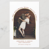 バジェットテラコッタ金ゴールドアーチフォト婚約 (正面)