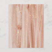 バジェットテラコッタ金ゴールドカラー結婚式招待状 (裏面)