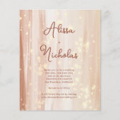 バジェットテラコッタ金ゴールドカラー結婚式招待状 (正面)