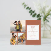 バジェットテラコッタ4写真結婚式招待状 (スタンド正面)