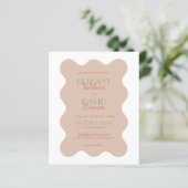 バジェットテラコッタ&セージ緑の波結婚の写真 (スタンド正面)