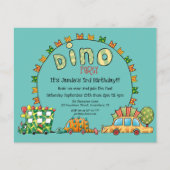バジェットディノカーズ恐竜ボーイズ誕生日招待状 (正面)