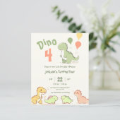 バジェットディノフォー4th誕生日パーティの招待状 (スタンド正面)