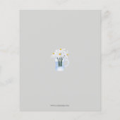 バジェットデイジー男女兼用ベビーシャワー招待状 (裏面)