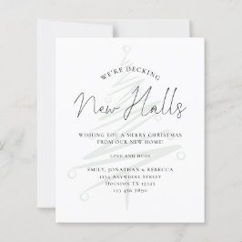 バジェットデッキ新しいホールツリーの色合いクリスマスカード