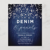 バジェットデニムダイアモンズパールブルーカップルのシャワー (正面)