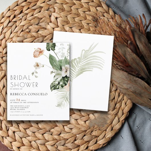 バジェットデリケートフローラグリーンブライダルシャワー