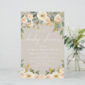 バジェットトゥーペピーチフローラベビーシャワー招待状 (スタンド正面)
