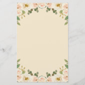 バジェットトゥーペピーチフローラベビーシャワー招待状 (裏面)