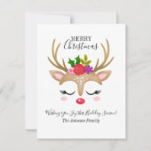 バジェットトナリーホリデーフォトクリスマスカード ノートカード (正面)