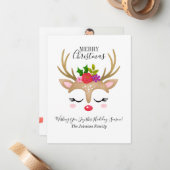 バジェットトナリーホリデーフォトクリスマスカード ノートカード (正面/裏面インサイチュ)