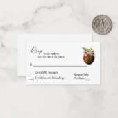 バジェットトロピカハワイアンココナッツ2SM食事なしRSVP ノートカード (正面/裏面インサイチュ)