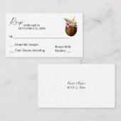 バジェットトロピカハワイアンココナッツ2SM食事なしRSVP ノートカード (正面/裏面)