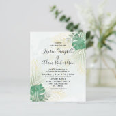 バジェットトロピカルウォーターカラー結婚式招待状 (スタンド正面)