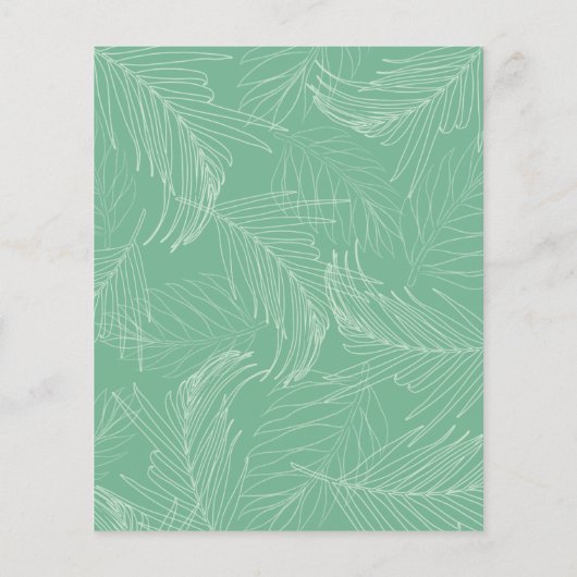 バジェットトロピカルウォーターカラー結婚式招待状 (裏面)