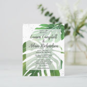 バジェットトロピカルウォーターカラー結婚式招待状 (スタンド正面)