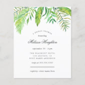 バジェットトロピカルウォーター葉カラーブライダルシャワー (正面)