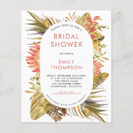 バジェットトロピカルオリーブブライダルシャワー招待