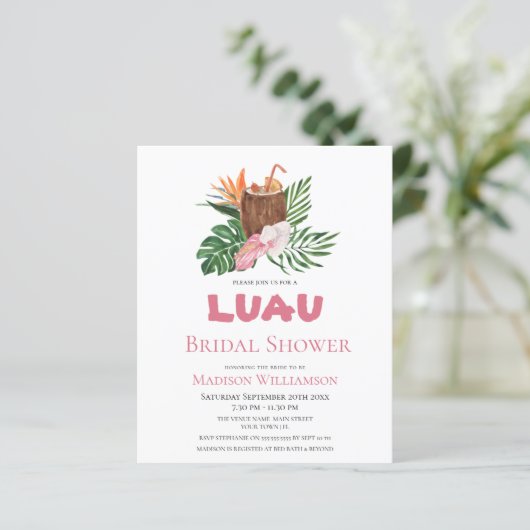 バジェットトロピカルカクテルルアウ（ハワイ式宴会）ブライダルシャワー (スタンド正面)