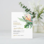 バジェットトロピカルグリーンリーブライダルシャワー招待 (スタンド正面)