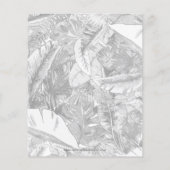 バジェットトロピカルグリーンリーブライダルシャワー招待 (裏面)