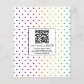 バジェットトロピカルゲイレズビアン結婚式招待状 (裏面)