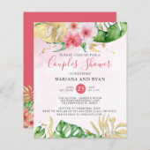 バジェットトロピカルサマーフローラカップル赤ちゃんシャワー (正面/裏面)