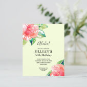 バジェットトロピカルハイビスカス誕生日招待状 (スタンド正面)