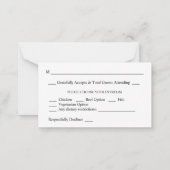 バジェットトロピカルハワイアンパームツリー2SMミールRSVP ノートカード (裏面)