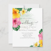 バジェットトロピカルパラダイスビーチ結婚式花模様 (正面)