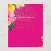 バジェットトロピカルパラダイスビーチ結婚式花模様 (裏面)