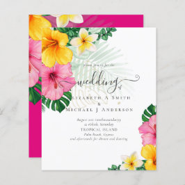 バジェットトロピカルパラダイスビーチ結婚式花模様